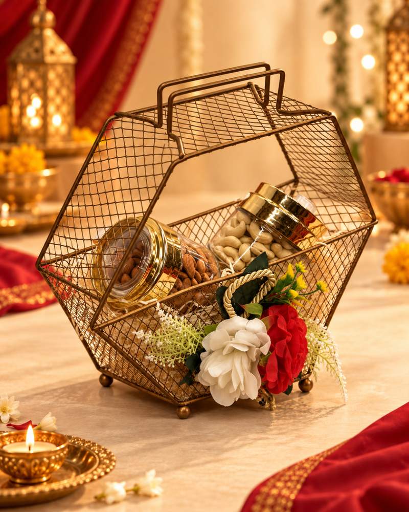 Dry Fruit Hexagon Hamper (2 Jars), photo 3