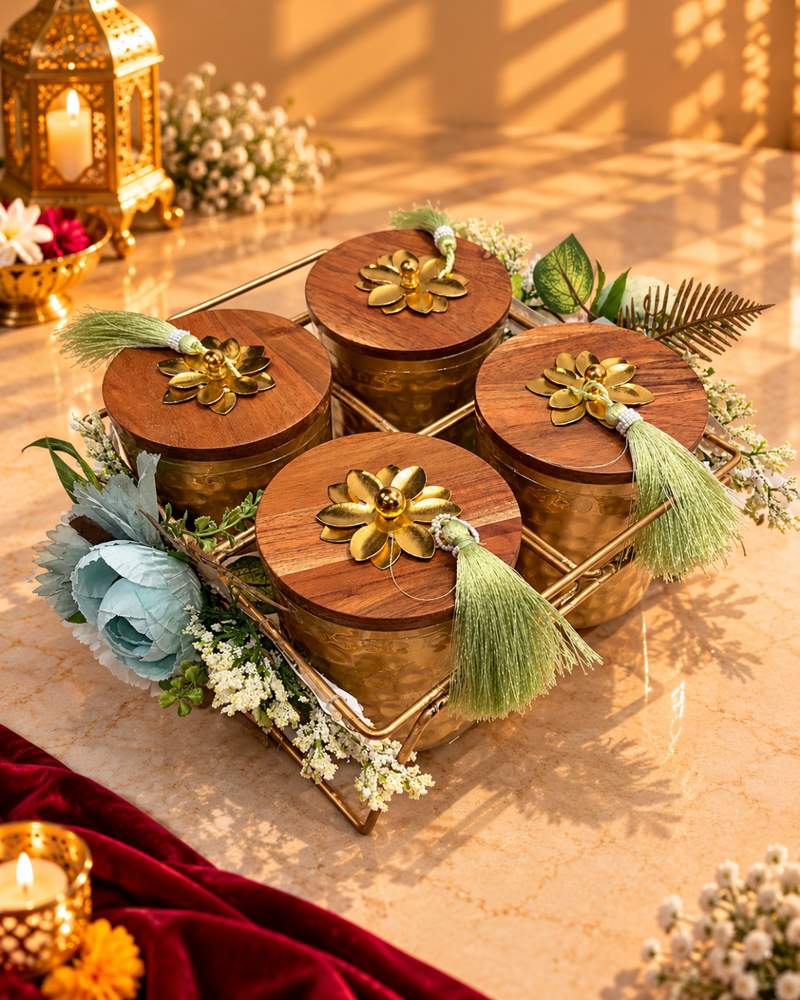 Dry Fruit Square Hamper (4 Jars), photo 3