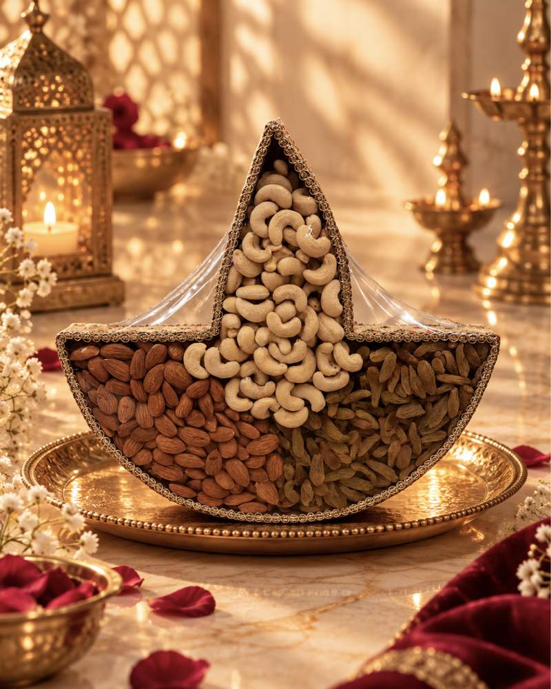 Dry Fruit Diya Jute Bag (700 g), photo 3