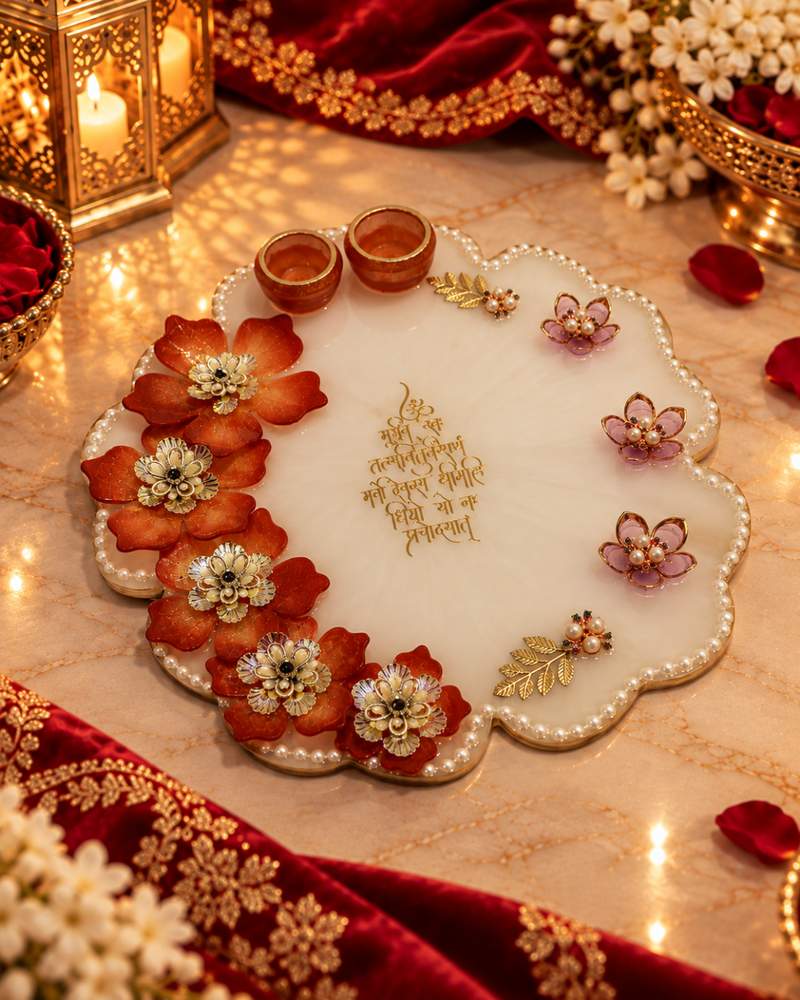 White and Red Platter, photo 3