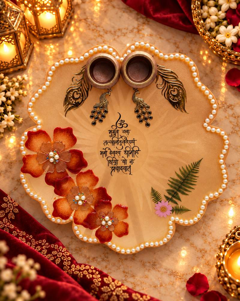 Peach Peacock Platter, photo 3