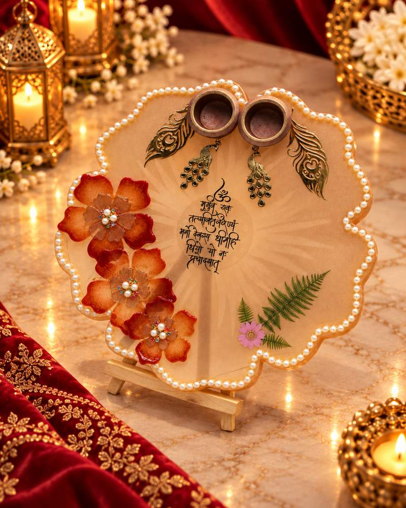 Peach Peacock Platter, photo 4